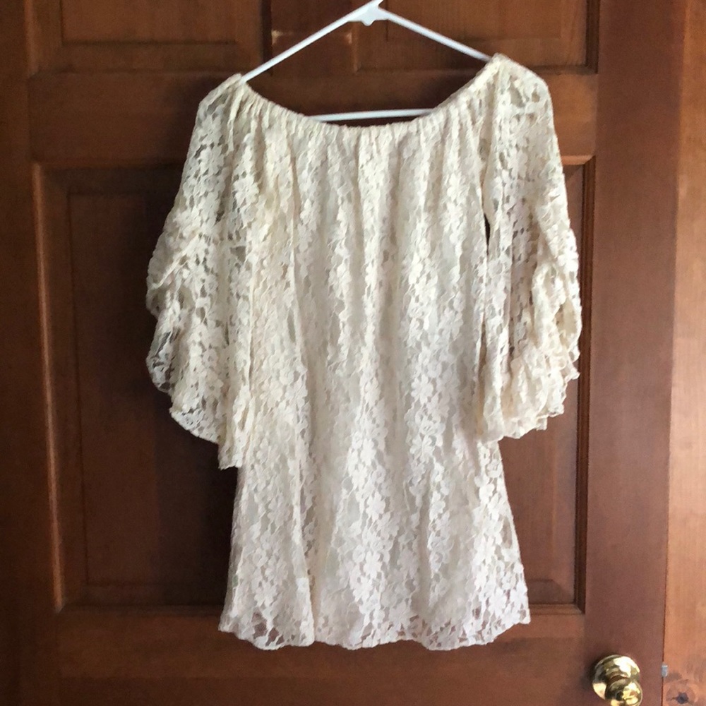 Off the shoulder lace dress